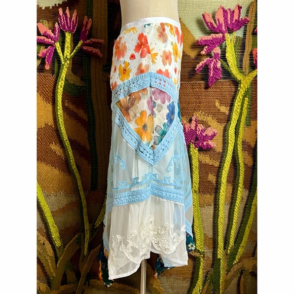 Anthropologie Printed Mermaid Maxi Skirt LP - Picture 8 of 16